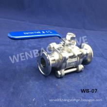 Three Piece Sanitary Ball Valve 3/4" 1000wog